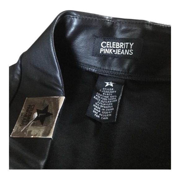 Black Celebrity Pink faux leather skirt - Picture 2 of 3